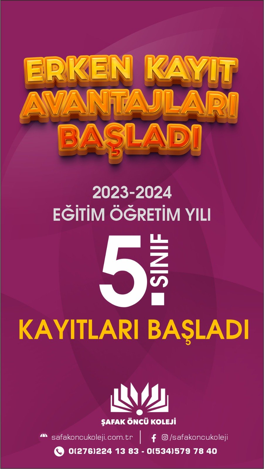 2023-2024 Öğretim Yılı 5. Sınıf Kayıtlarımız Başladı