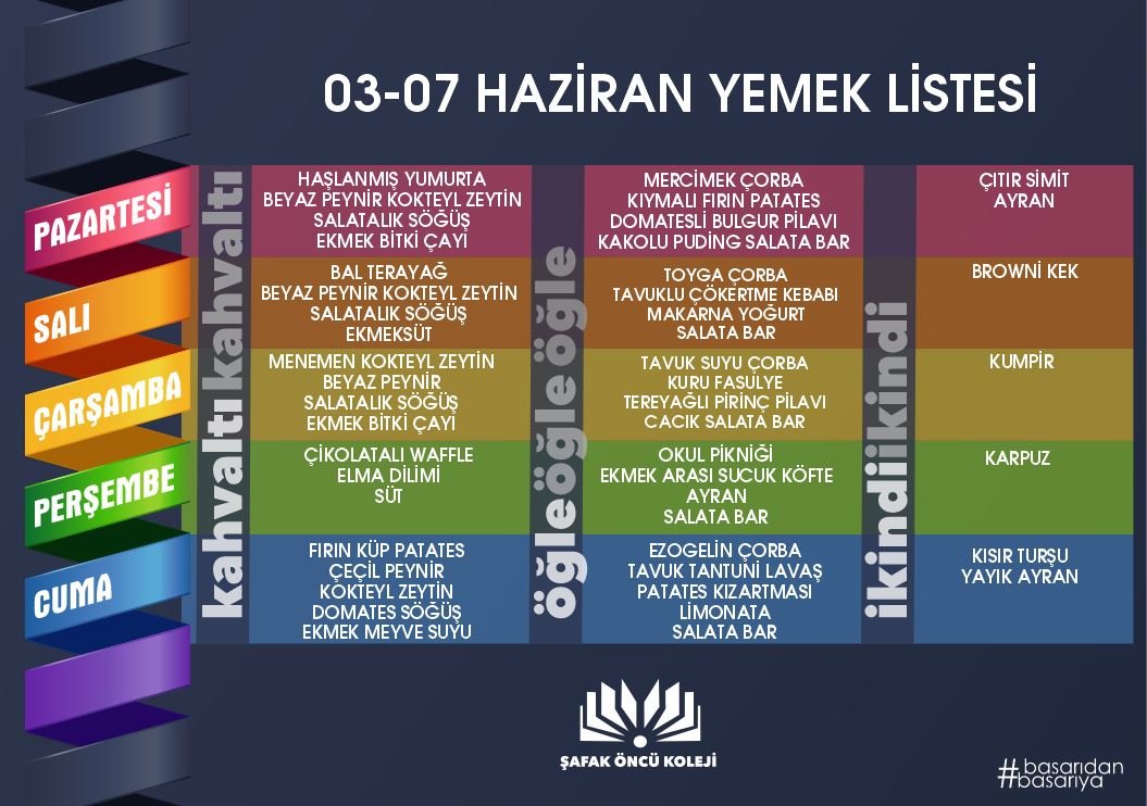 03-07 HAZİRAN YEMEK LİSTESİ